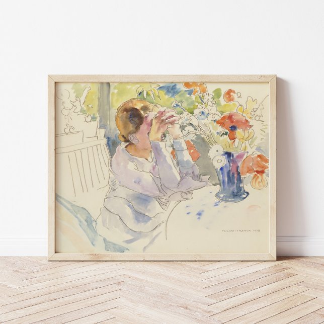 Woman with a Flower Bouquet | Philipp Franck Poster (Creator Uploaded)