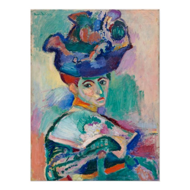 Woman With a Hat by Henri Matisse Poster (Front)