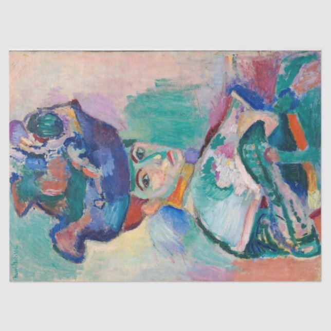 Woman With a Hat by Henri Matisse Tissue Paper (Front)