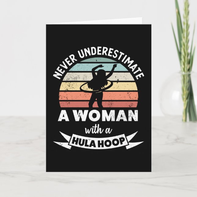 Woman with a Hula Hoop Funny hooping Gift Mum Card (Front)