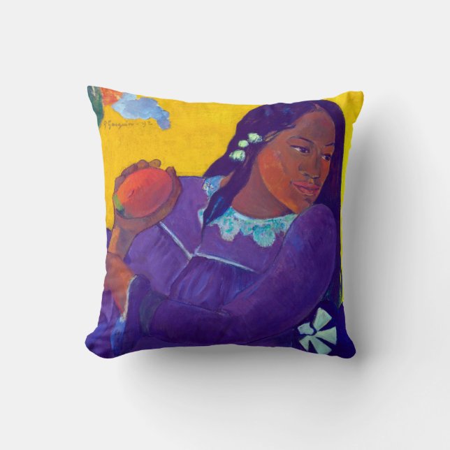 Woman with a Mango, Gauguin Cushion (Front)