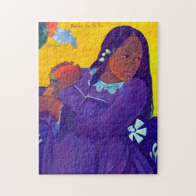 Woman with a Mango, Gauguin Jigsaw Puzzle (Vertical)