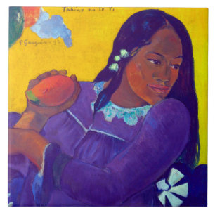 Woman with a Mango, Gauguin Tile