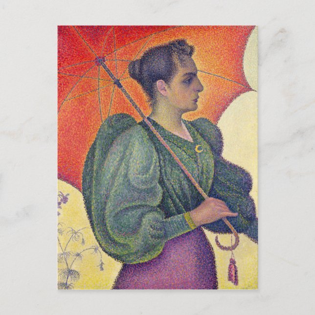 Woman with a Parasol, 1893 Postcard (Front)