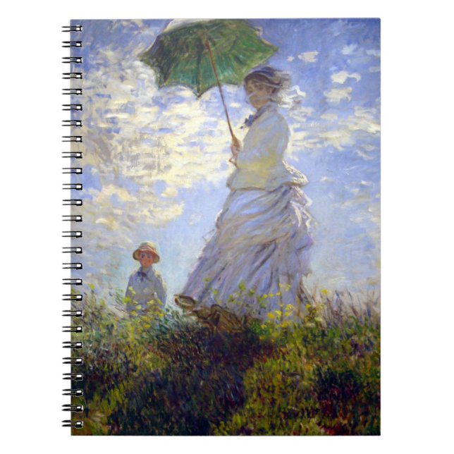 Woman with a Parasol by Claude Monet Notebook (Front)
