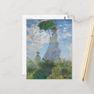 Woman with a Parasol by Claude Monet Postcard
