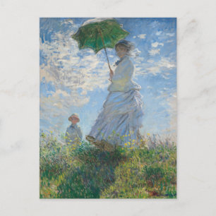 Woman With a Parasol by Claude Monet Postcard