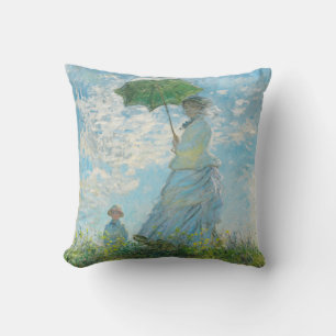 Woman with a Parasol  Claude Monet  Cushion