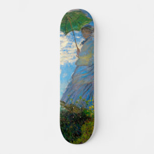 Woman with a Parasol Claude Monet Impressionist Skateboard