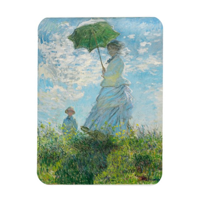 Woman with a Parasol  Claude Monet  Magnet (Vertical)