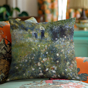 Woman with a Parasol in a Garden (1875), Renoir Cushion