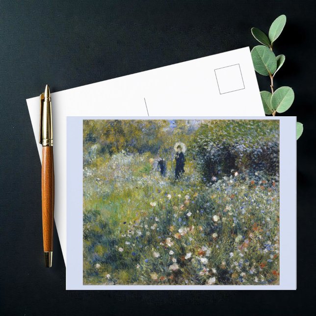 Woman with a Parasol in a Garden (1875), Renoir Postcard (Creator Uploaded)