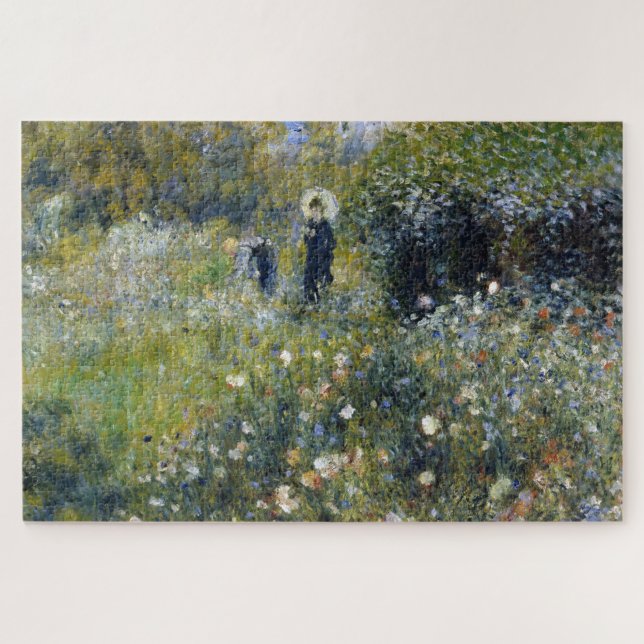 Woman with a Parasol in a Garden by Auguste Renoir Jigsaw Puzzle (Horizontal)
