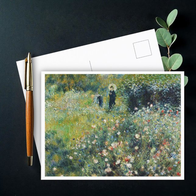 Woman with a Parasol in a Garden by Auguste Renoir Postcard (Creator Uploaded)