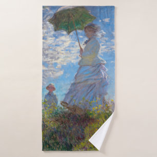 Woman with a Parasol, Monet Bath Towel
