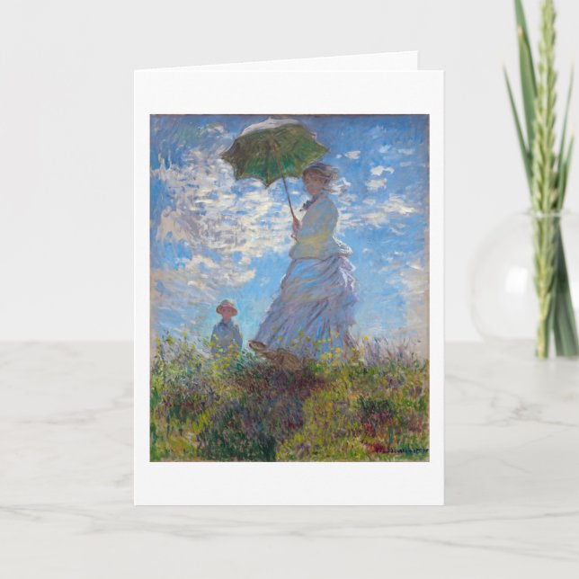 Woman with a Parasol, Monet Card (Front)