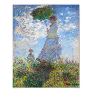 Woman with a Parasol   Monet   Photo Print