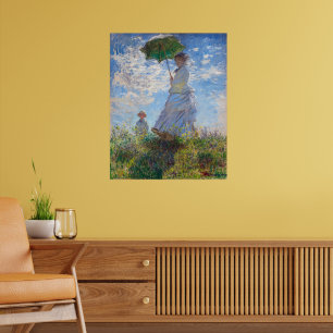 Woman with a Parasol   Monet   Poster