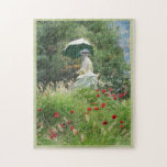 Woman With a Parasol tradition of Claude Monet Jigsaw Puzzle<br><div class="desc">From The Grounds for Sculpture in NJ, the sculpture inspired by Woman With a Parasol—Madame Monet and Son, sits in its own place atop a grassy hill dotted with red poppies, and almost appears as if it's presiding over its own little section of earth. Named 'On Poppied Hills' by sculptor...</div>