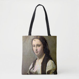 Woman with a Pearl, Camille Corot, 1868-1870 Tote Bag