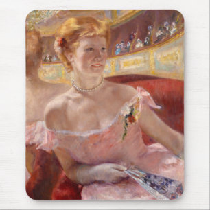 Woman with a Pearl Necklace (by Mary Cassatt) Mouse Pad