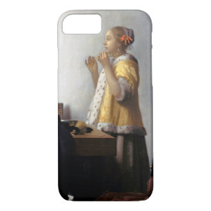 Woman with a Pearl Necklace, Johannes Vermeer Case-Mate iPhone Case