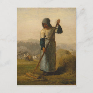 Woman with a Rake - Jean-François Millet Postcard