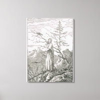 Woman with a Raven, on the Edge of a Precipice