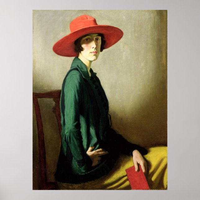 Woman with a Red Hat Poster (Front)