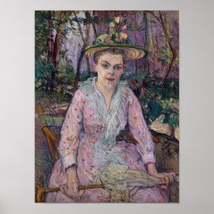 Woman with an Umbrella, 1889 Poster