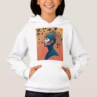 Woman with Birds in Fli T -Shirt