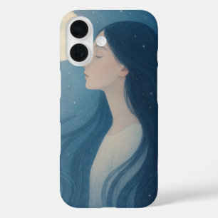 Woman with Black hair Phone Case   Minimalist Femi