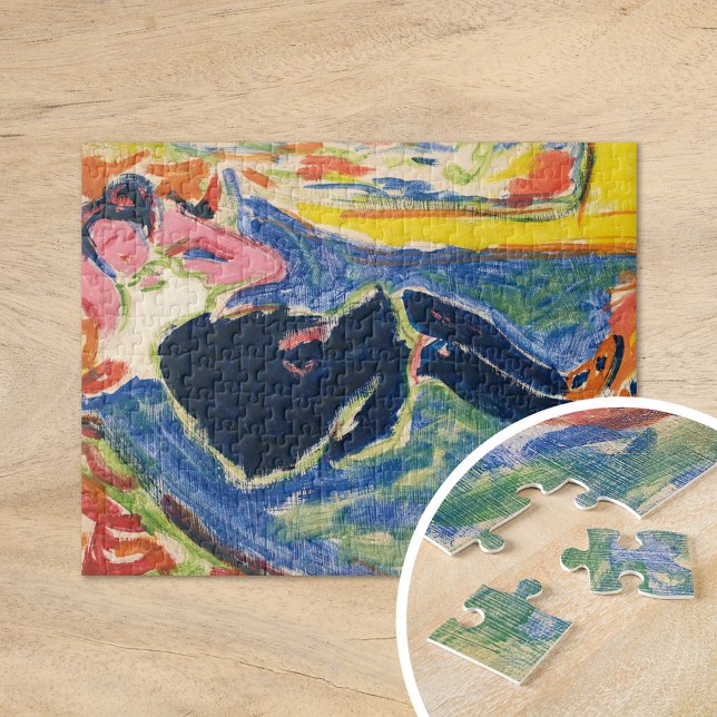 Woman with Black Stockings | Ernst Ludwig Kirchner Jigsaw Puzzle (Creator Uploaded)