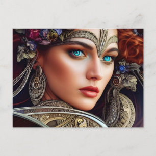 Woman With Blue Eyes Postcard