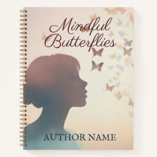 Woman With Butterflies Book Cover Notebook