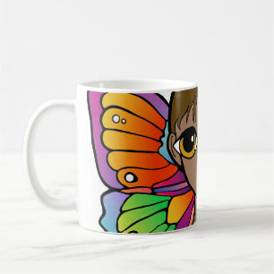 woman with butterfly wings 1 coffee mug