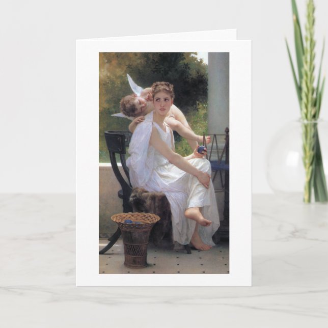 Woman with Cupid, Bouguereau Card (Front)