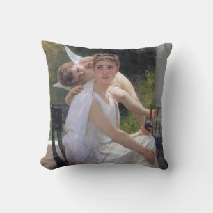 Woman with Cupid, Bouguereau Cushion