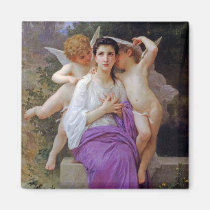 Woman with Cupid, Bouguereau Magnet