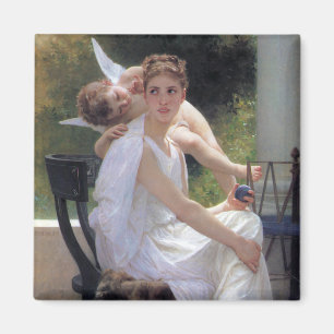 Woman with Cupid, Bouguereau Magnet