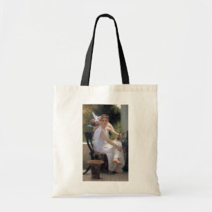 Woman with Cupid, Bouguereau Tote Bag