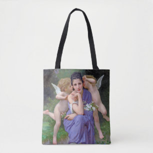 Woman with Cupid, Bouguereau Tote Bag