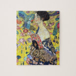 Woman with Fan by Gustav Klimt Jigsaw Puzzle<br><div class="desc">Please visit my store for more interesting design and more colour choice => zazzle.com/colorfulworld*</div>