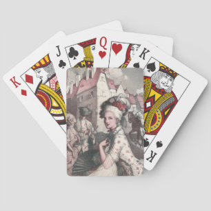 Woman with Fan in New Amsterdam Playing Cards
