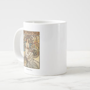 Woman with Feathers - PLM Railway Travel Poster Large Coffee Mug