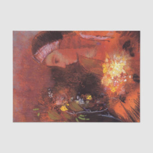 Woman with Flowers by Odilon Redon Tissue Paper