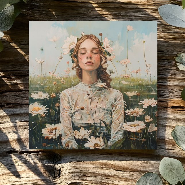 WOMAN WITH FLOWERS CARD (Creator Uploaded)