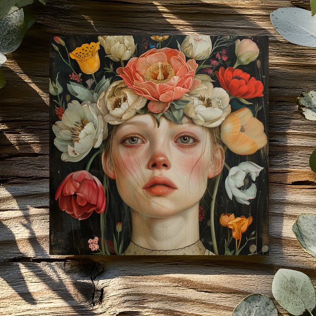 WOMAN WITH FLOWERS CARD (Creator Uploaded)