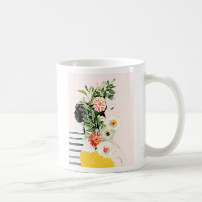 Woman with Flowers Coffee Mug (Right)