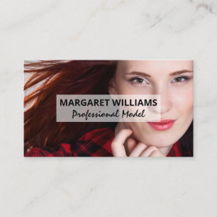 Woman with Flowing Hair   Model Head Shot Business Card